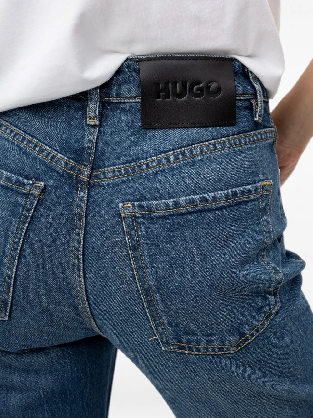 HUGO Straight jeans Blauw