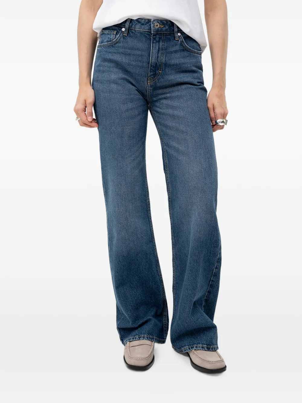 HUGO Straight jeans Blauw