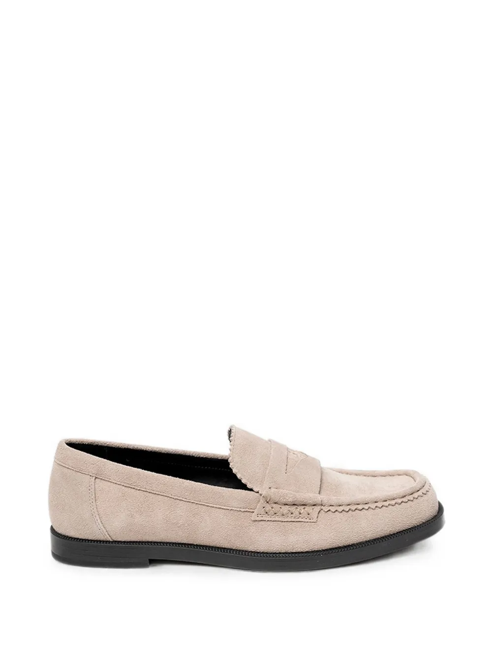 HUGO suede slip-on loafers Beige