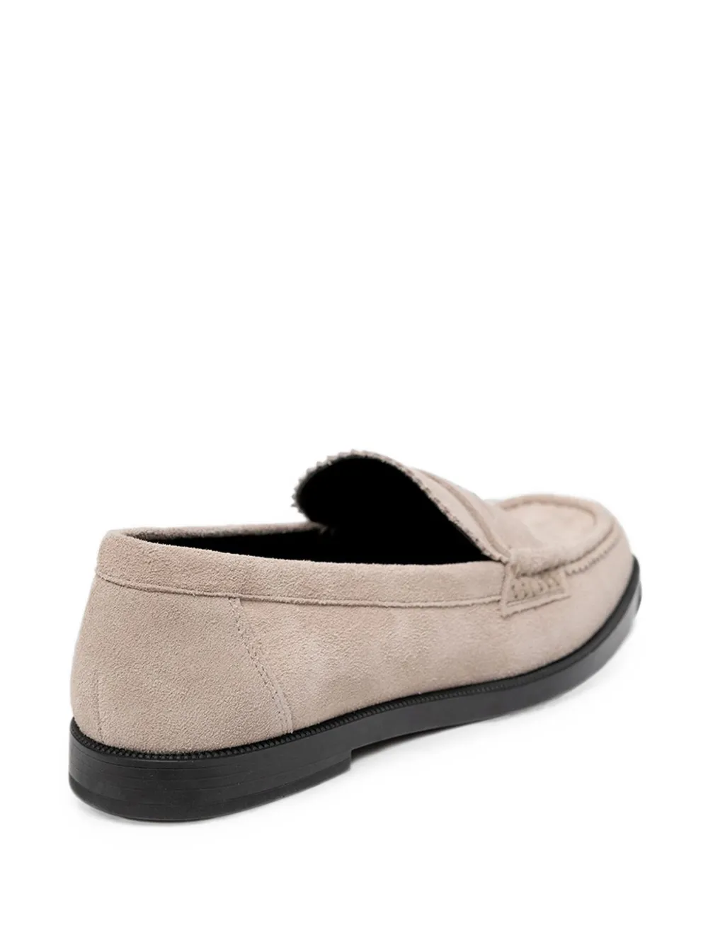 HUGO suede slip-on loafers Beige
