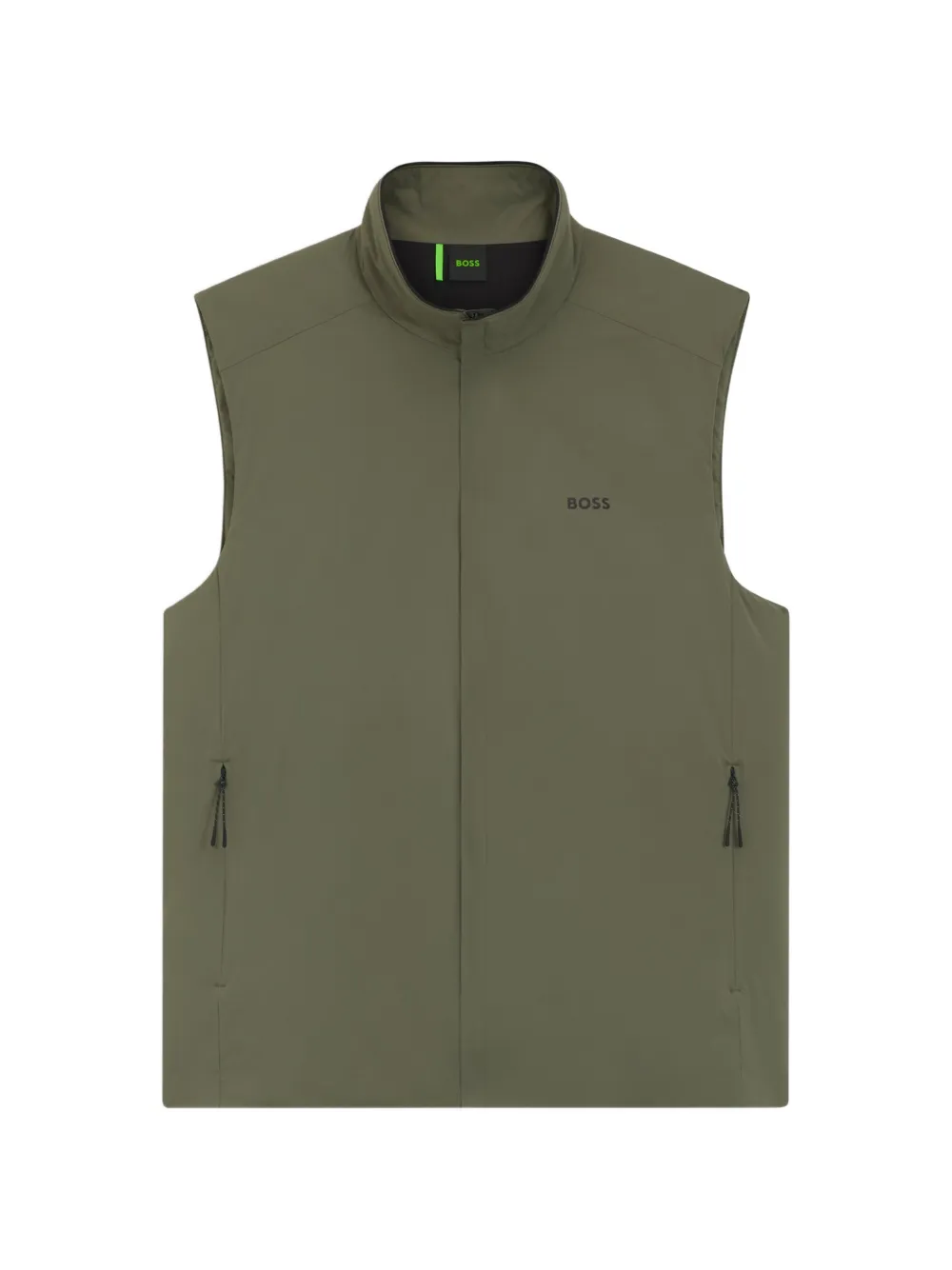 BOSS logo-print high-neck gilet
