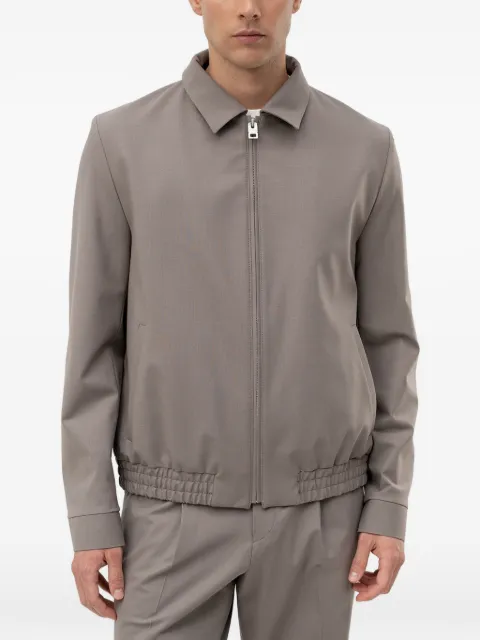 HUGO elasticated-hem zip-up jacket