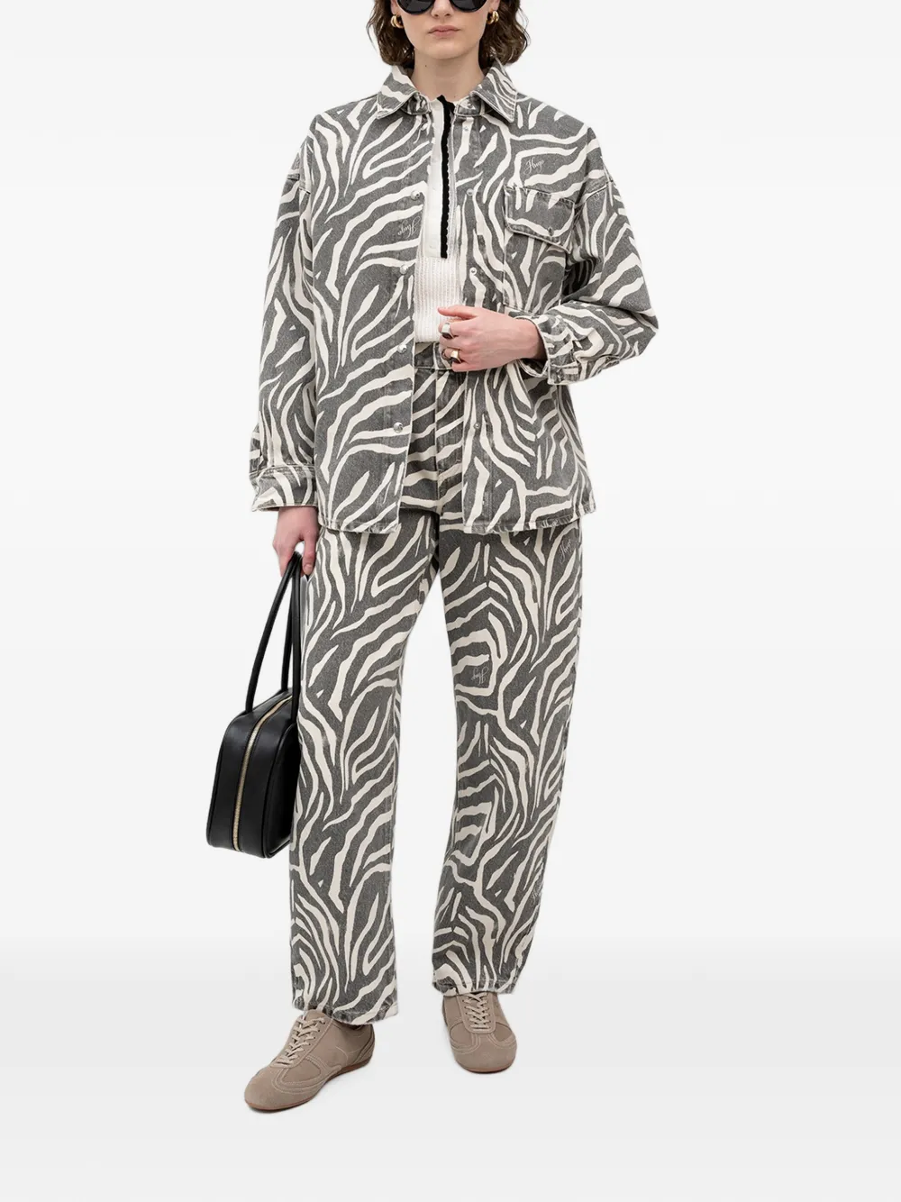  Hugo Zebra-print Jeans - Gris 