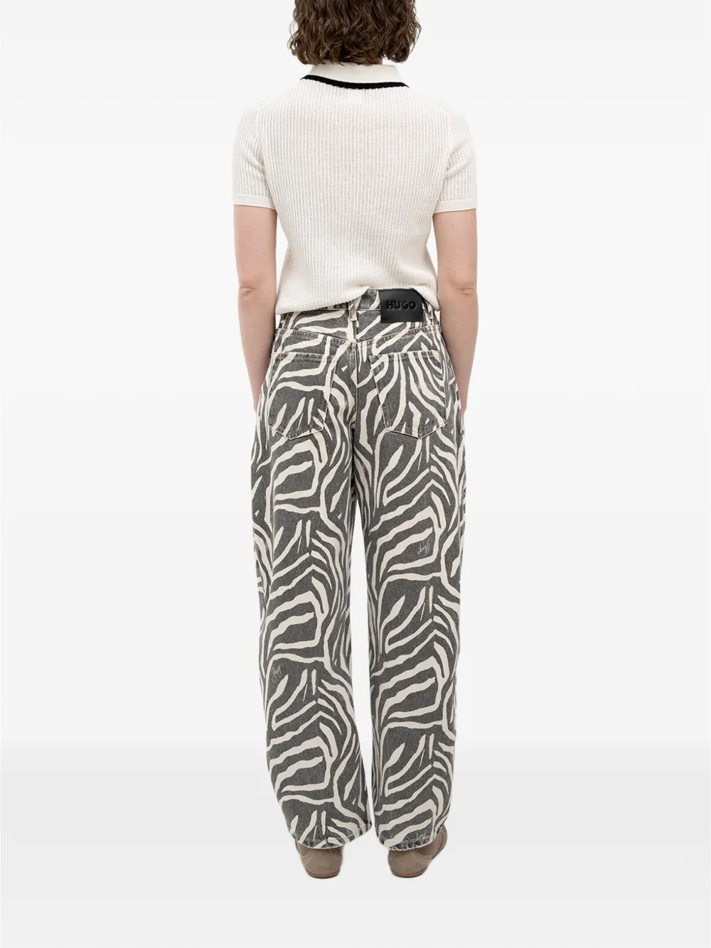  Hugo Zebra-print Jeans - Gris 