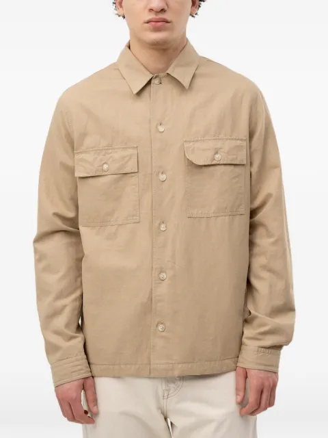 HUGO button-up chest-pocket shirt jacket