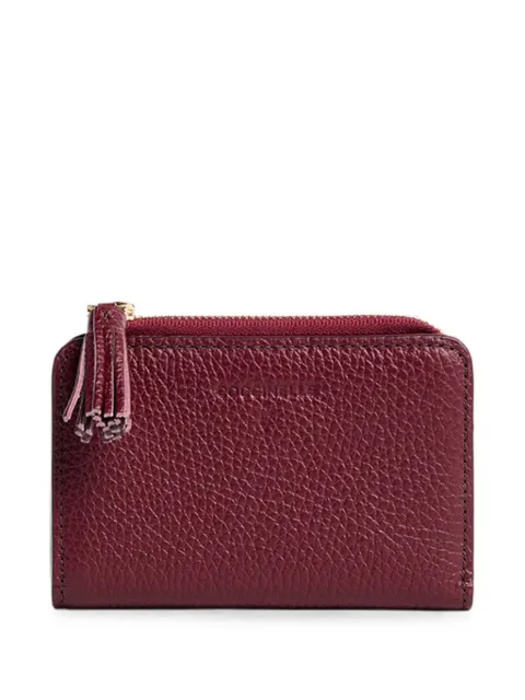 Coccinelle small tassel-detail pebbled-leather wallet
