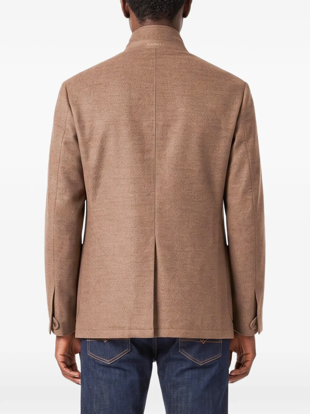 Canali button-up patch-pocket jacket Bruin