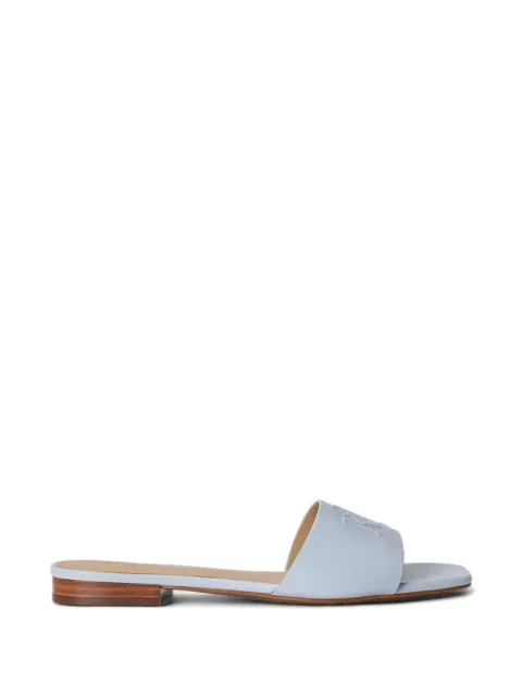 Lauren Ralph Lauren Everley logo-embroidered leather sandals