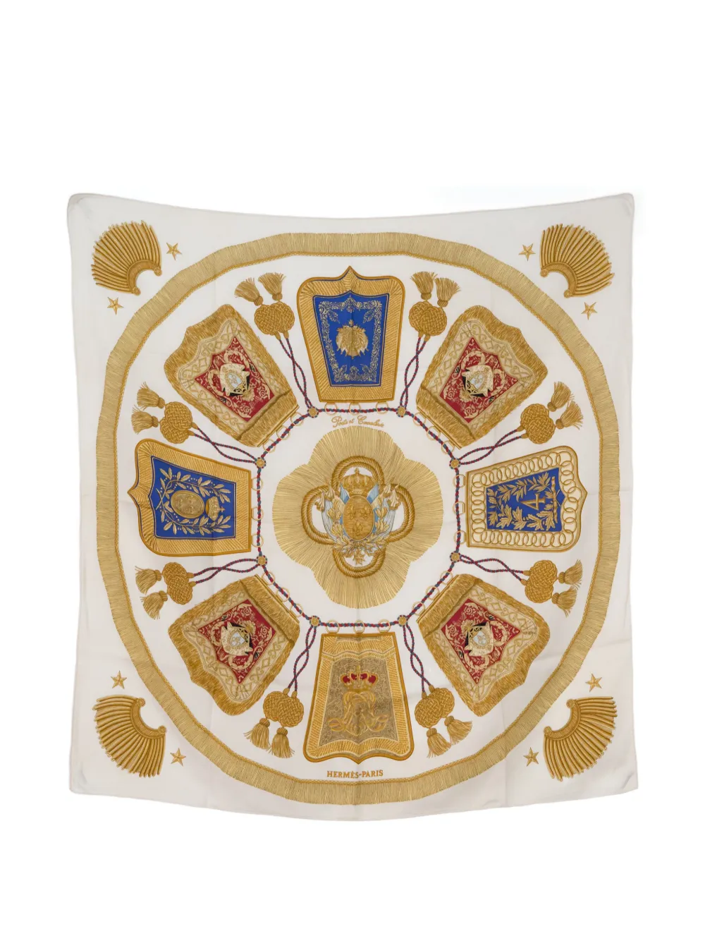 Hermès Pre-Owned 1989 Poste et Cavalerie silk scarf - Toni neutri