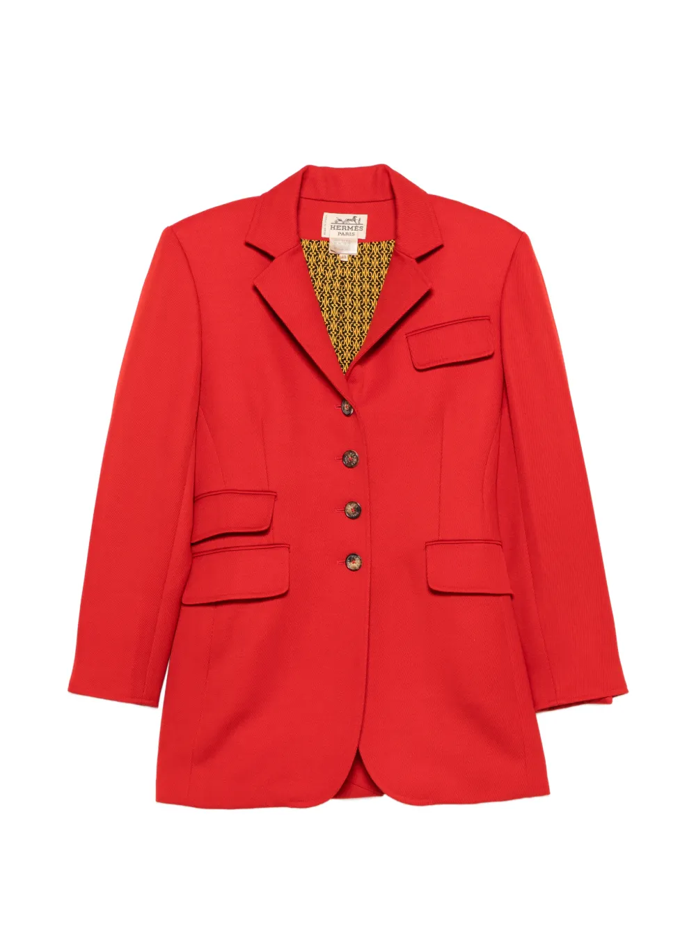 Hermès Pre-Owned 1990s single-breasted jacket - Rosso