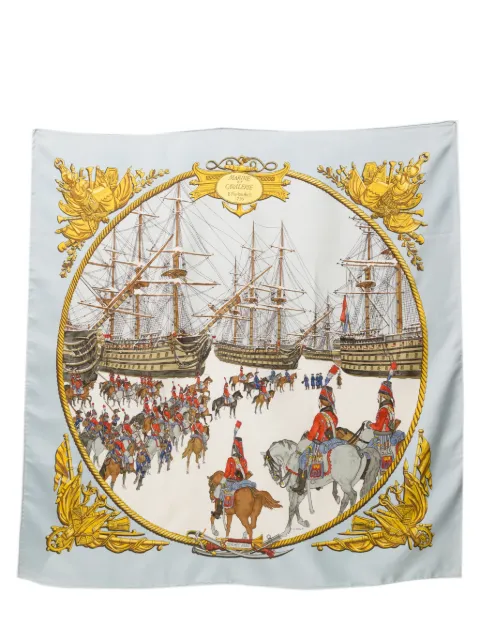 Hermès Pre-Owned pañuelo Marine et Cavalerie 1966