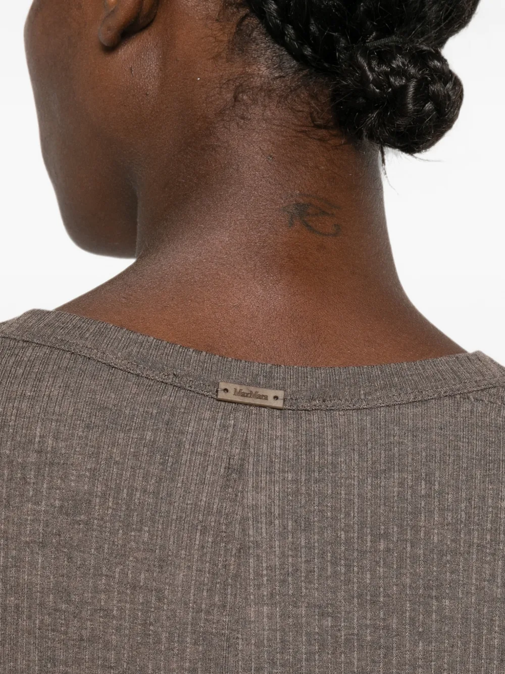 Max Mara T-shirt met ronde hals Bruin