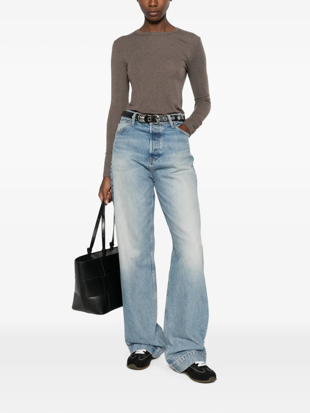 Max Mara T-shirt met ronde hals Bruin