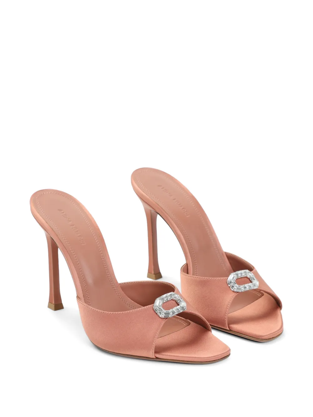 Amina Muaddi Mini Camelia Slipper sandals Roze