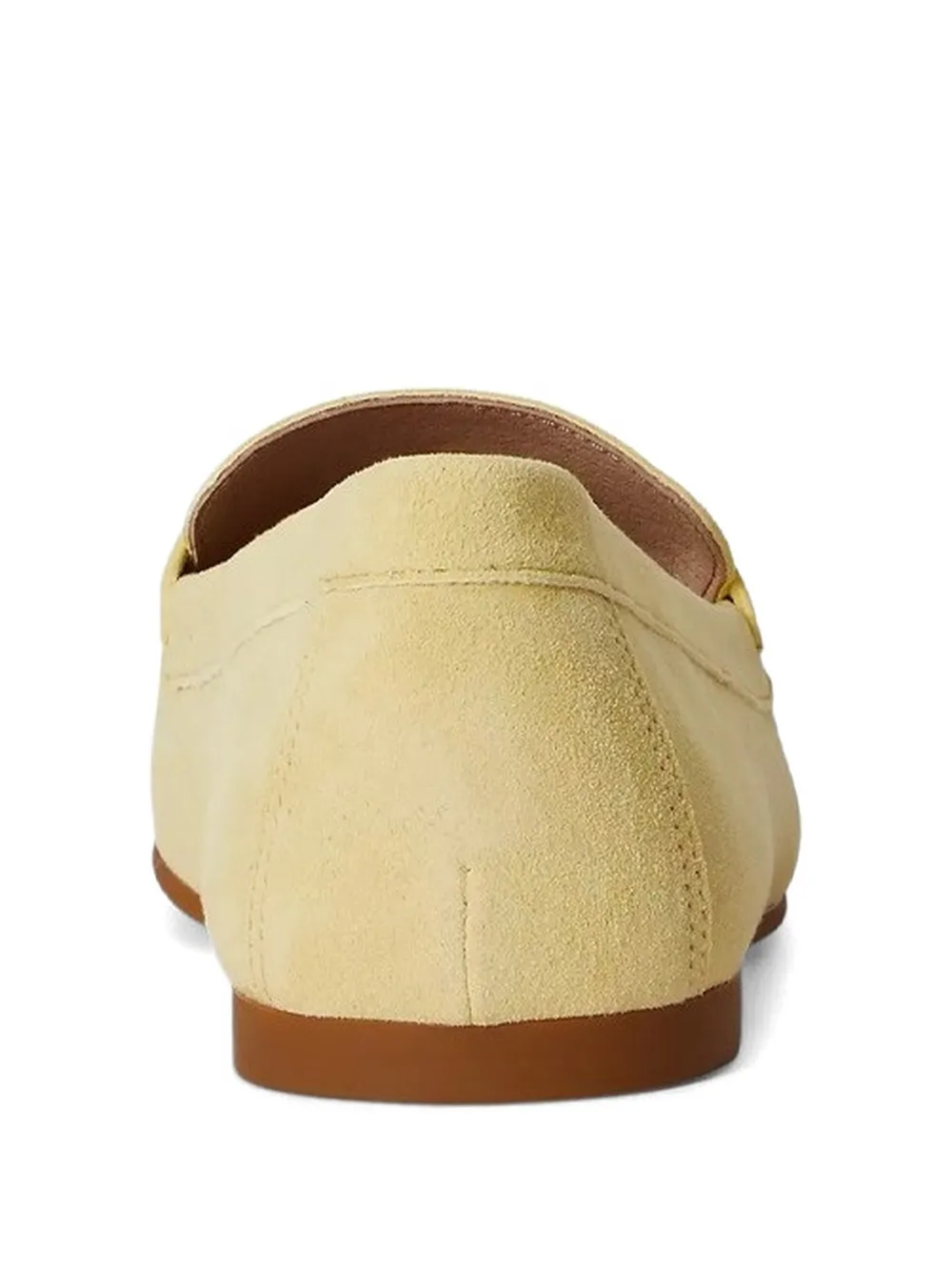 Lauren Ralph Lauren Averi III logo-plaque suede loafers Geel