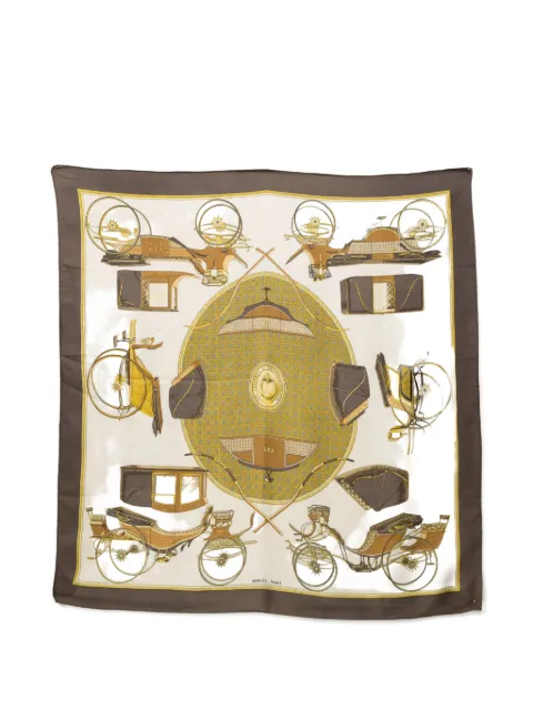Hermès Pre-Owned 1965 Les Voitures a Transformation silk scarf