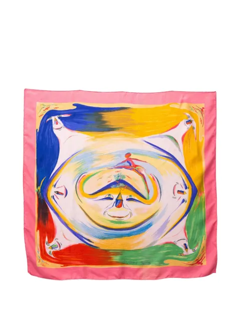 Hermès Pre-Owned 2000 Smiles in third Millenary silk scarf