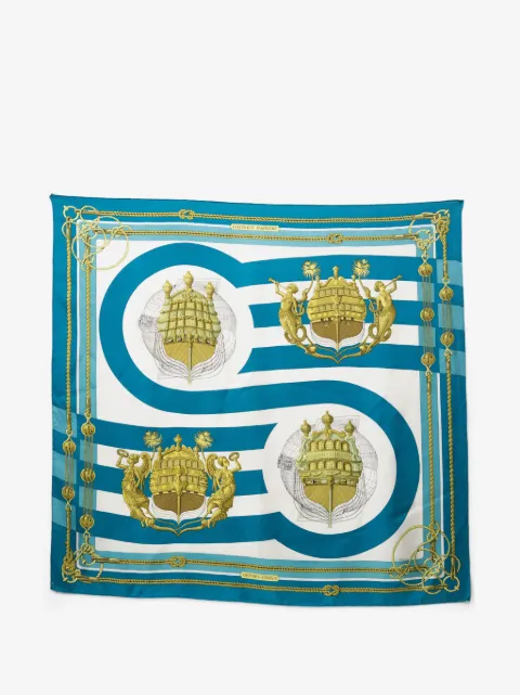 Hermès Pre-Owned mascada de seda Châteaux d'Arriere 1994