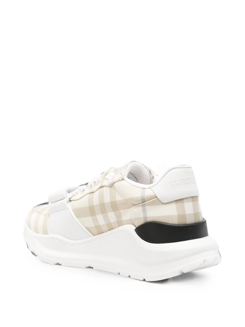 Burberry check-pattern touch-strap sneakers Beige