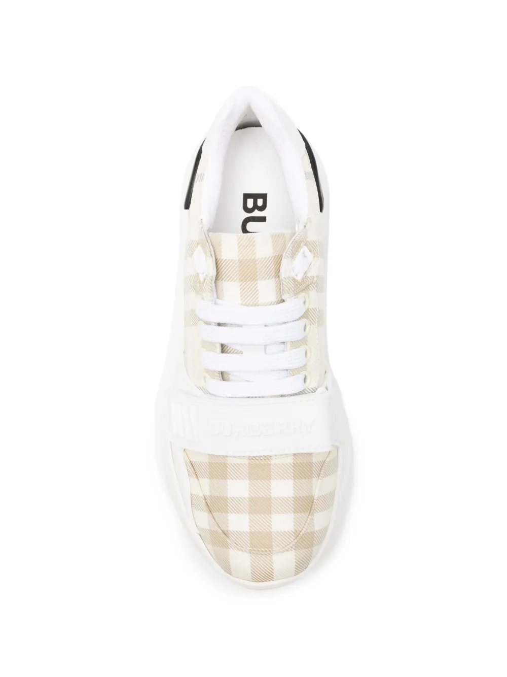 Burberry check-pattern touch-strap sneakers Beige