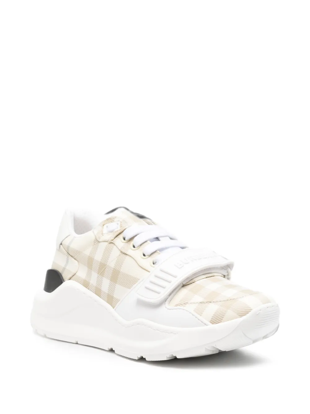 Burberry check-pattern touch-strap sneakers Beige