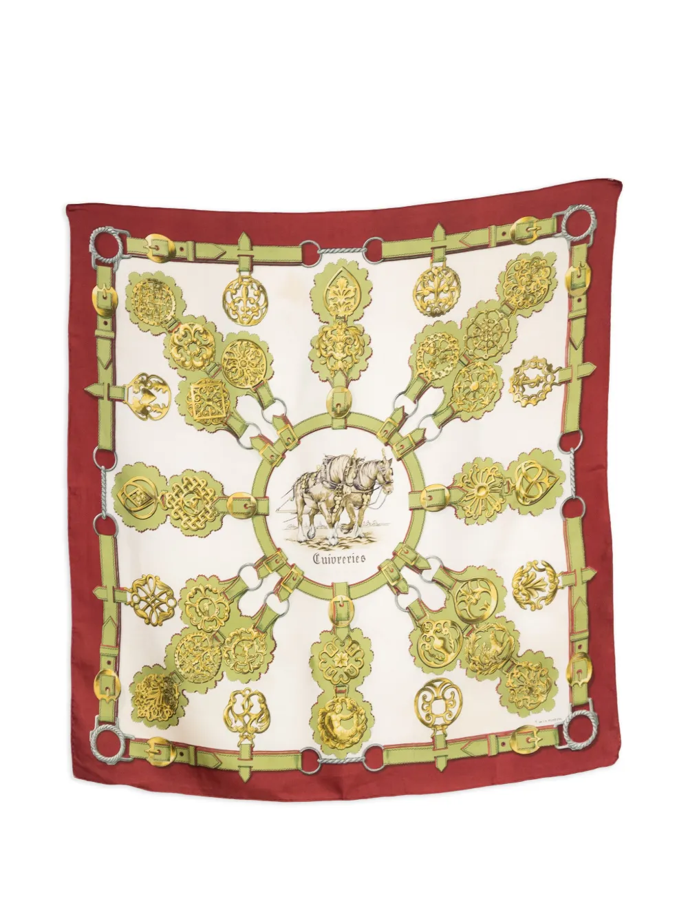 Hermès Pre-Owned 1985 Cuivreries silk scarf - Toni neutri