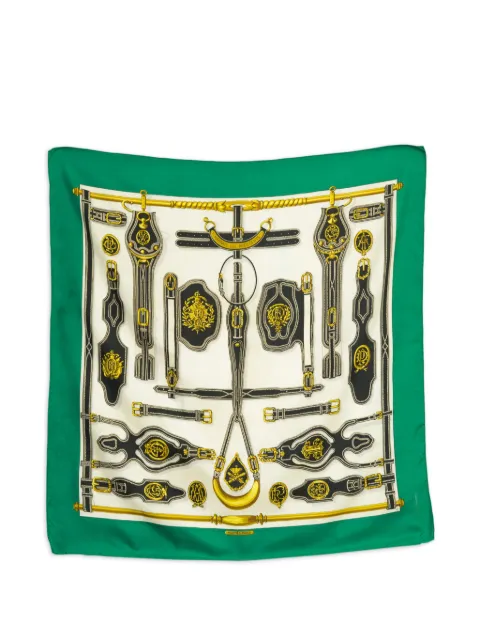Hermès Pre-Owned Harnais des President silketørklæde fra 1966