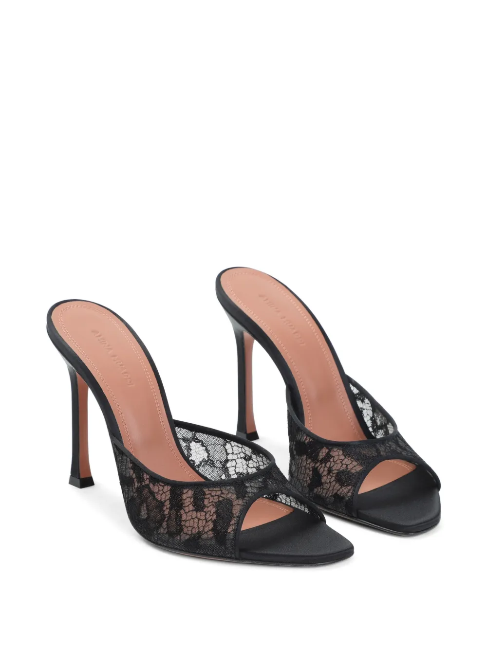 Amina Muaddi Alexa Lace 95 pumps Zwart