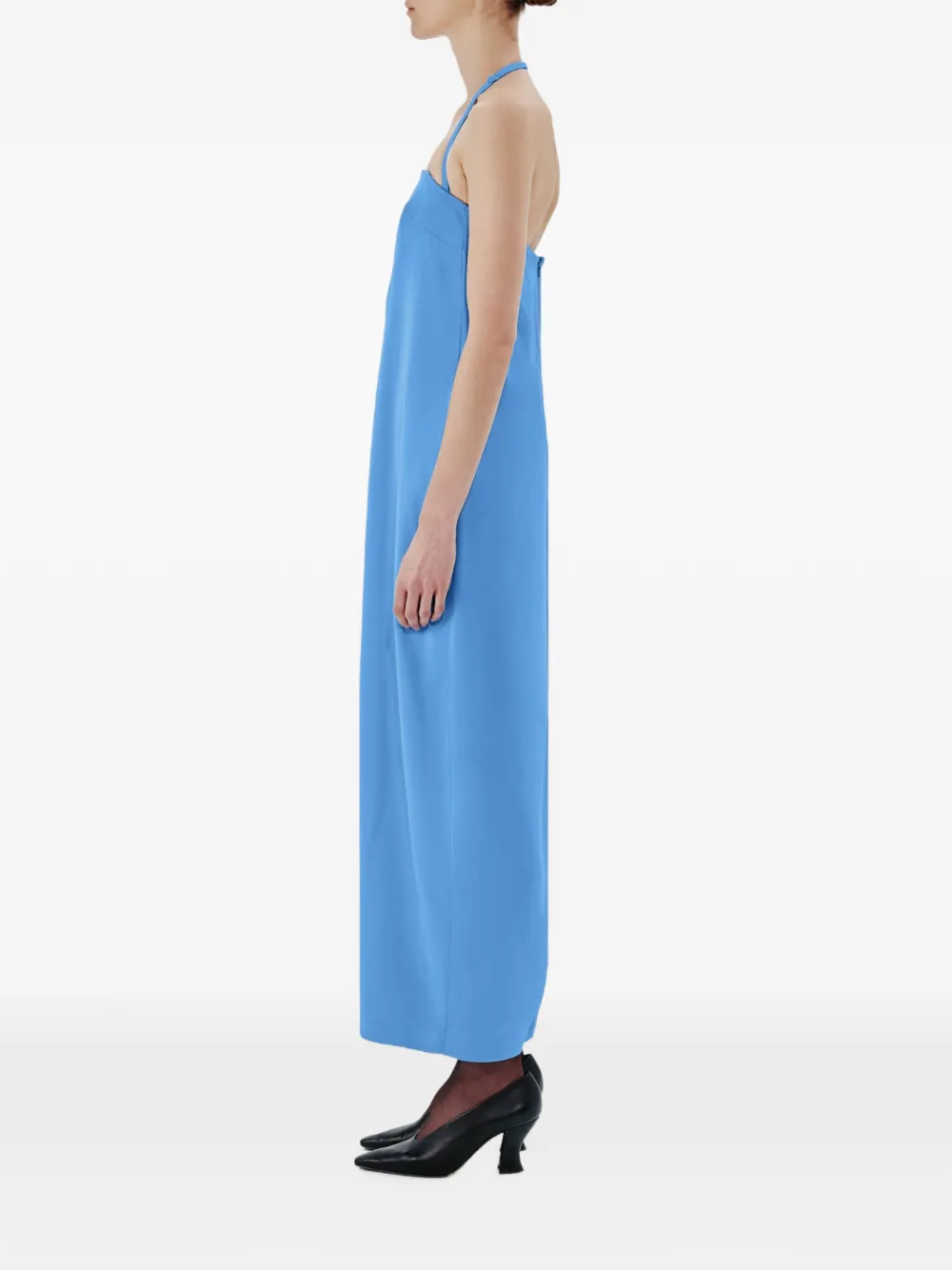 Another Tomorrow Cocoon verstelbare maxi-jurk Blauw