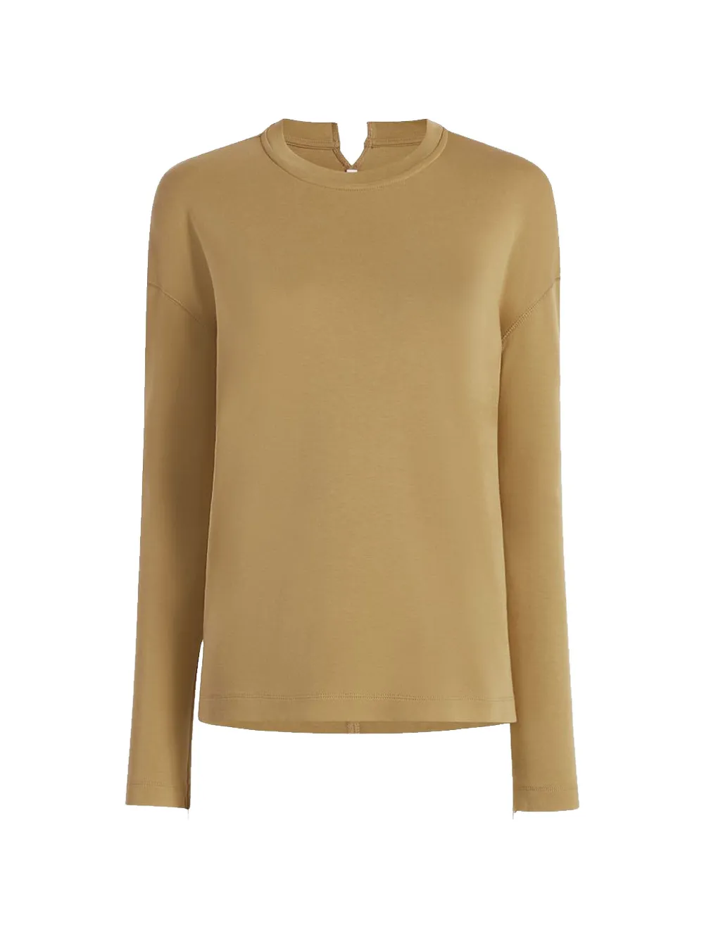 Another Tomorrow Luxe seamed long-sleeve top - Marrone