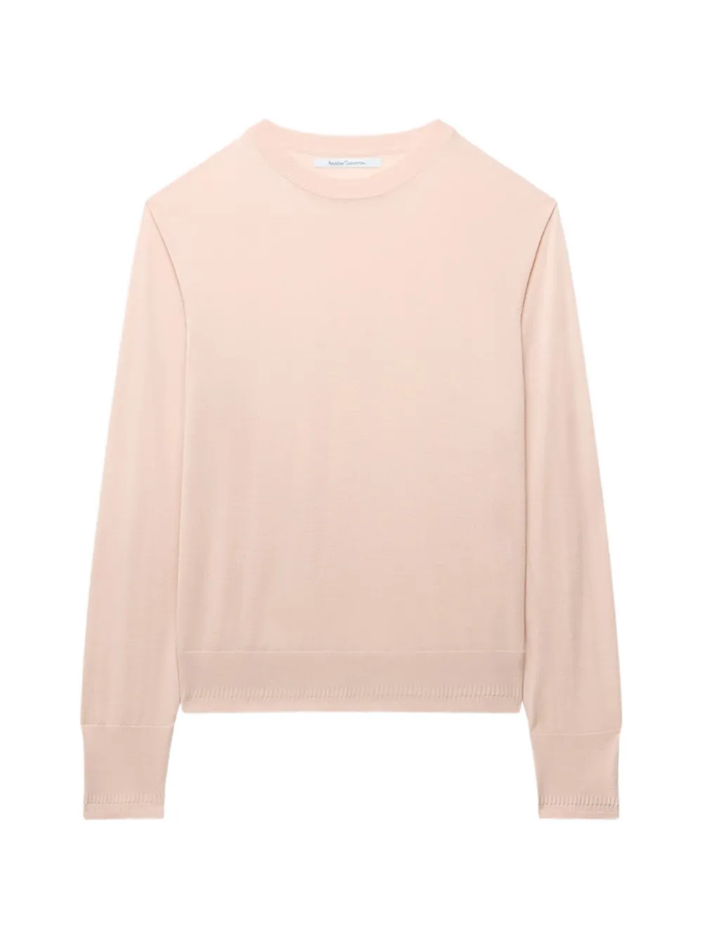 Another Tomorrow featherweight crew-neck sweater - Rosa