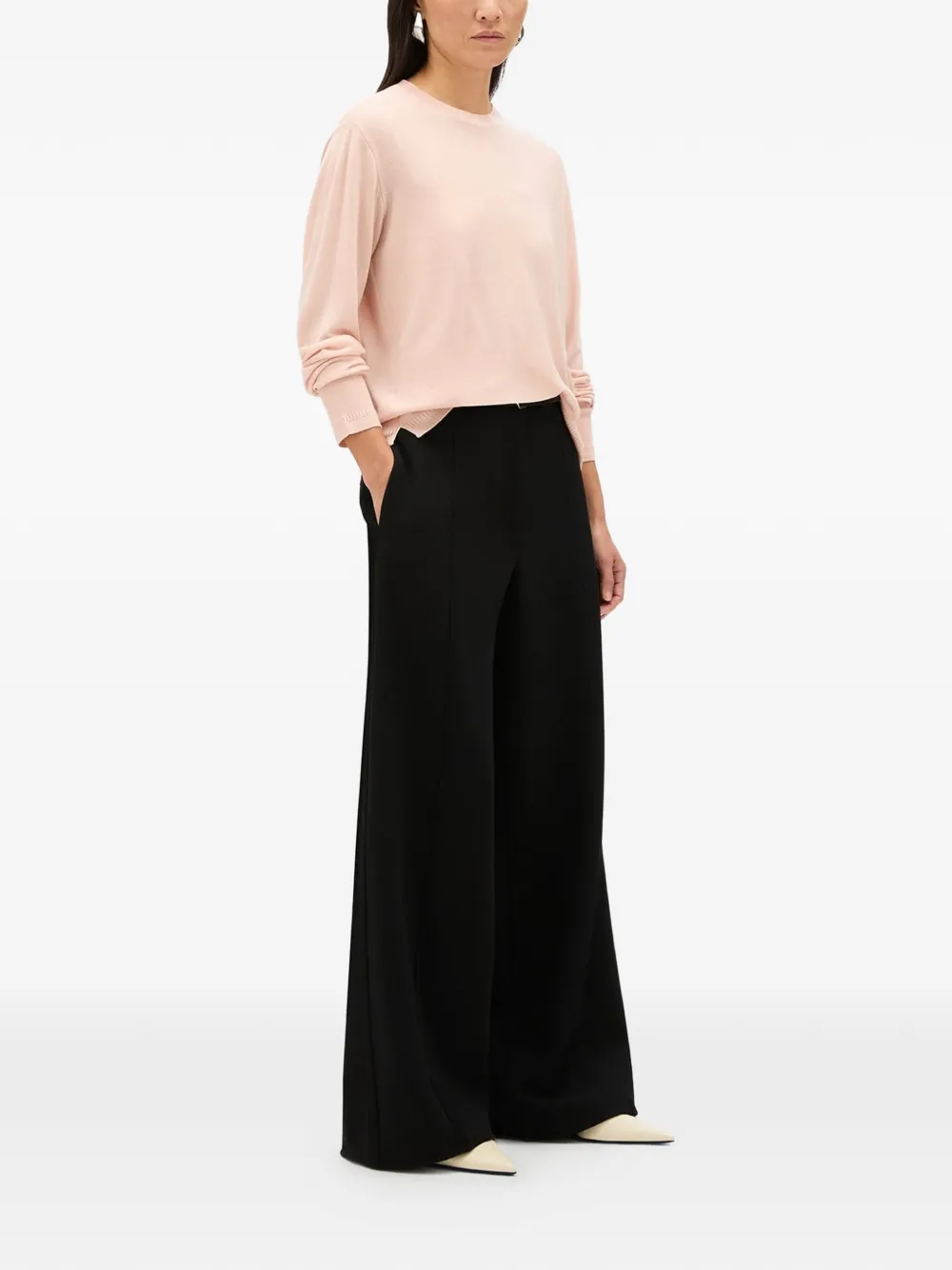  Another Tomorrow Jersey Con Cuello Redondo - Rosa 
