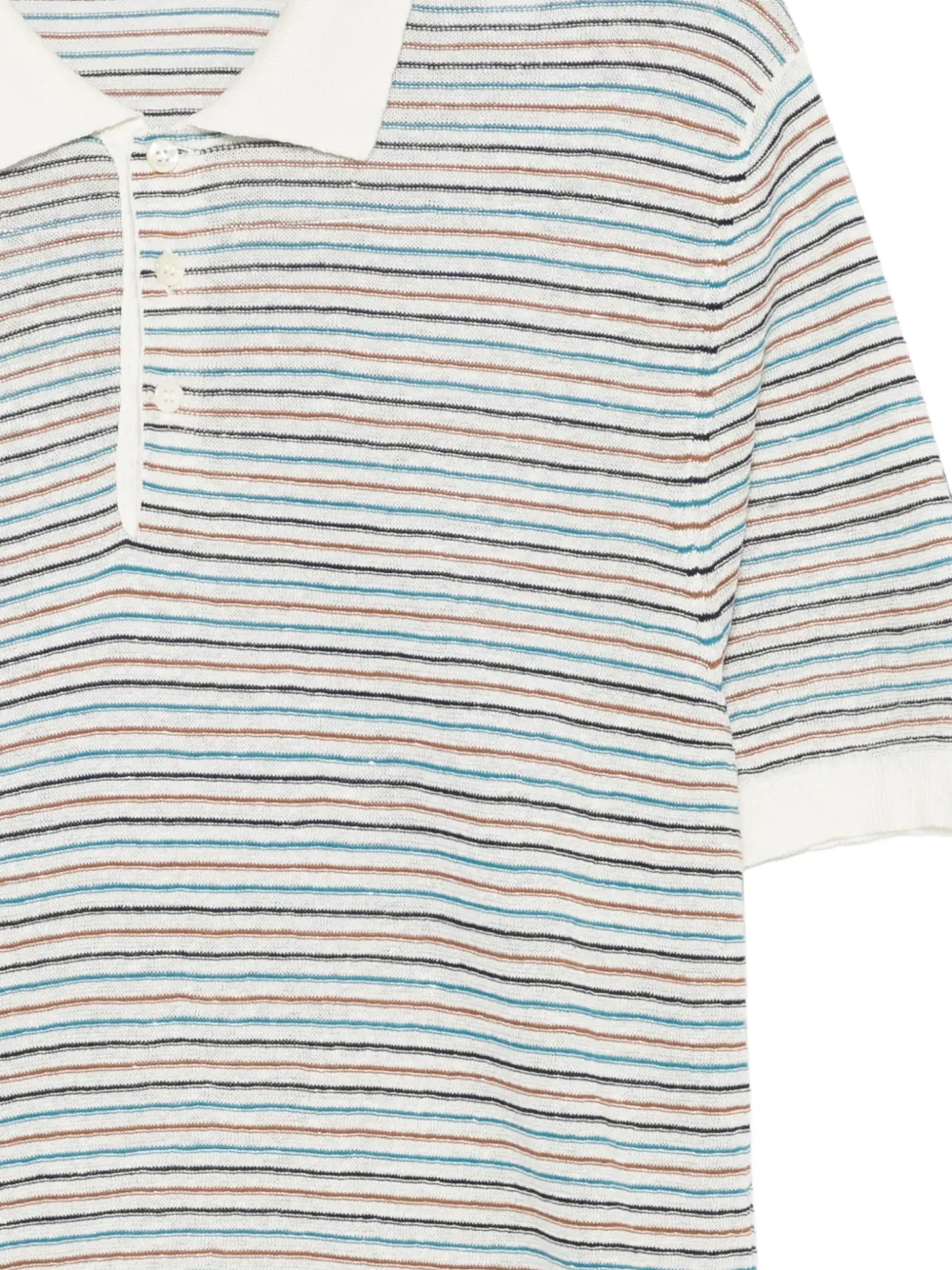 Gran Sasso Gestreept poloshirt Beige