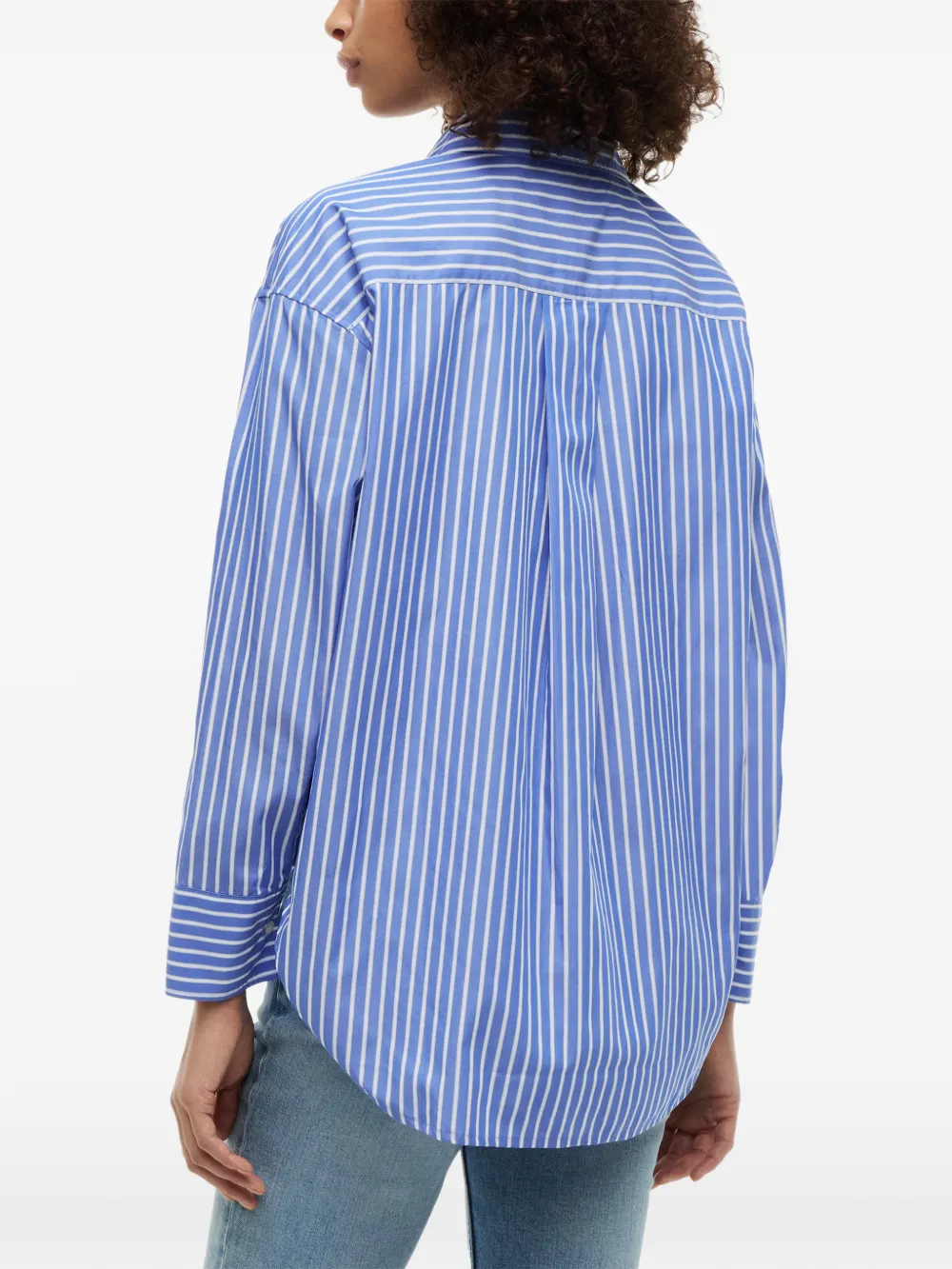 Tommy Hilfiger Gestreept katoenen blouse Blauw