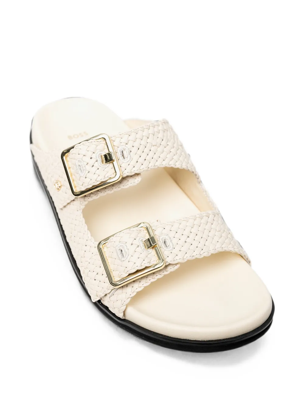 BOSS woven buckle-fastening sandals Beige