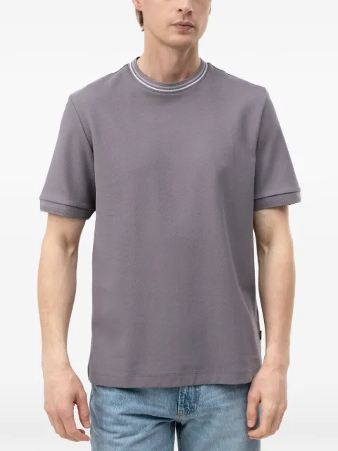 BOSS stripe-trim short-sleeve T-shirt