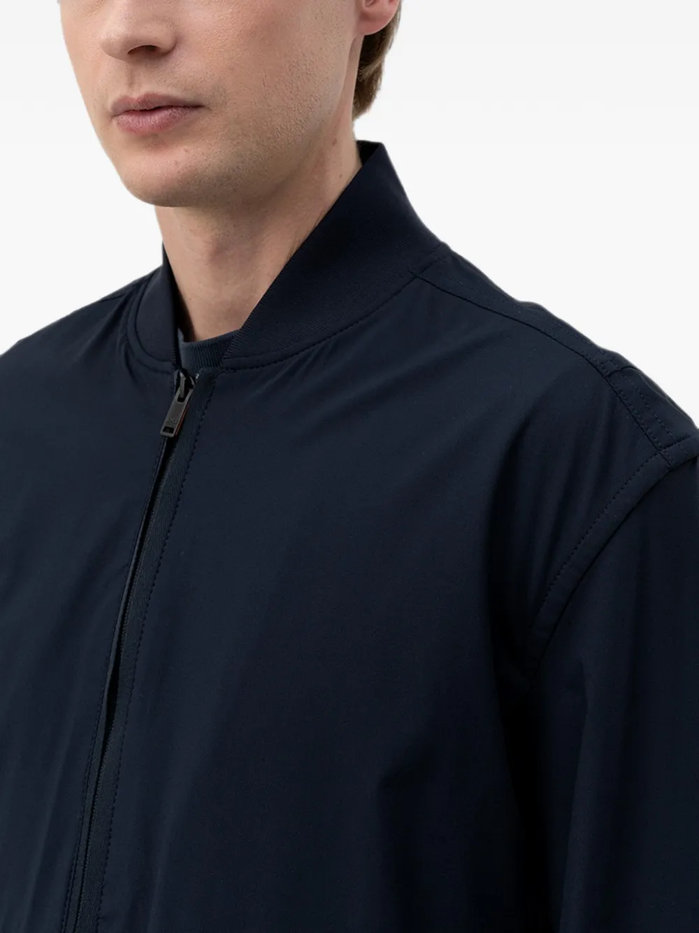 BOSS Bomberjack met logopatch Blauw
