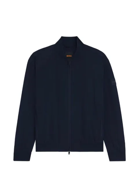 BOSS logo-patch bomber jacket