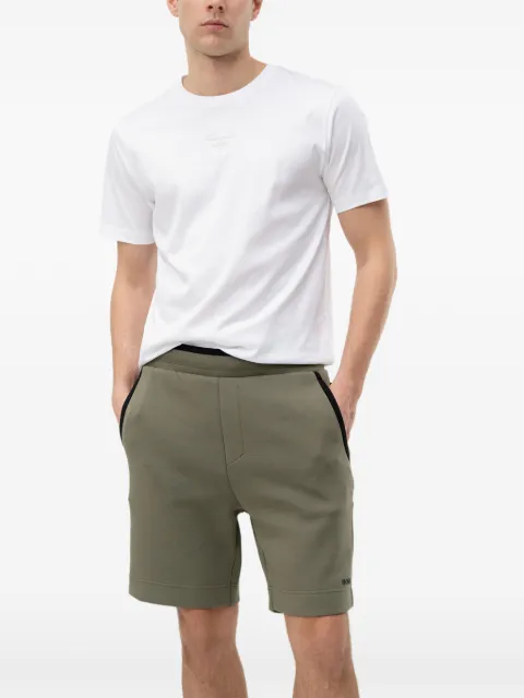 BOSS logo-print zip-pocket track shorts