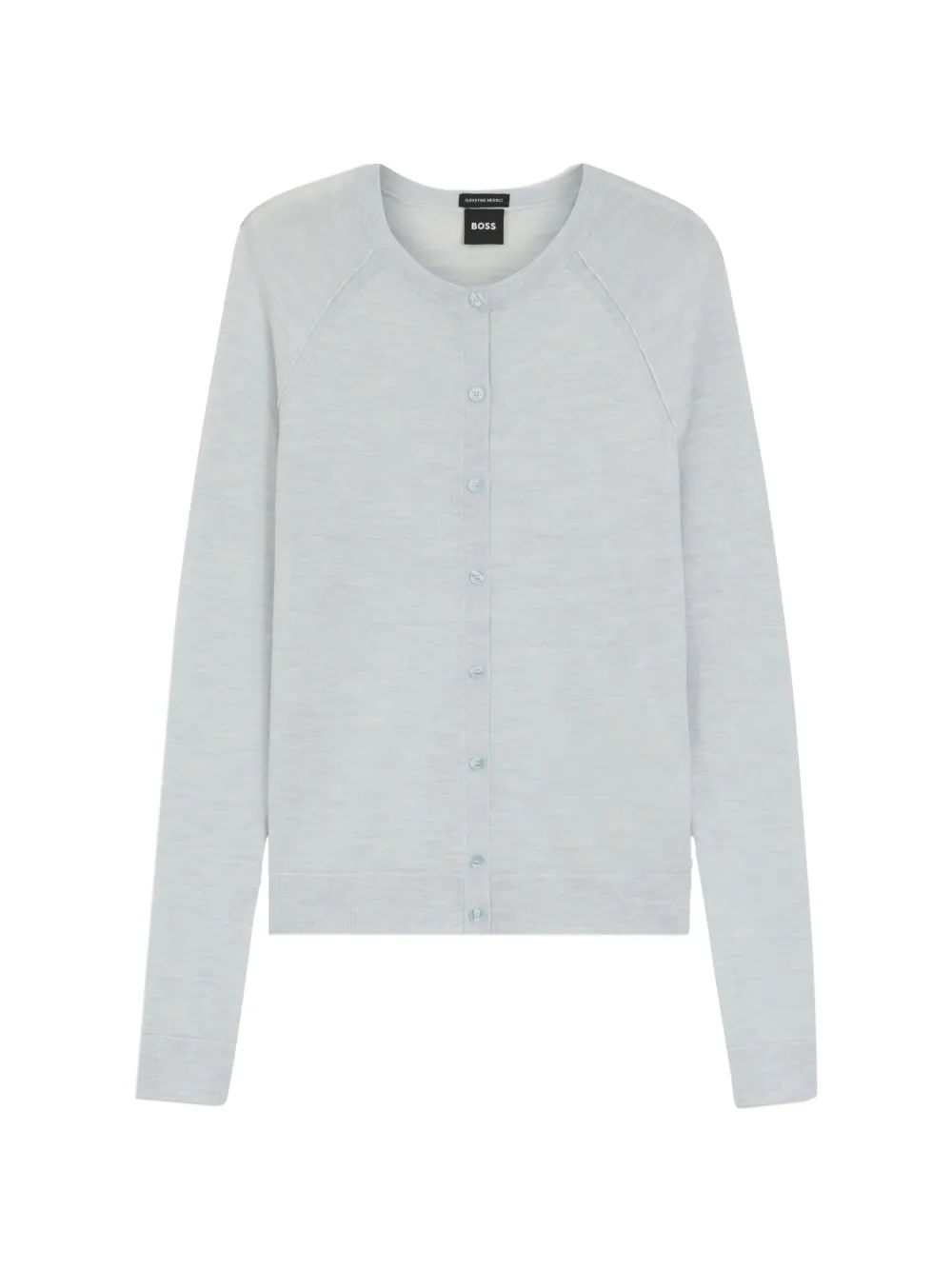 BOSS Cardigan in lana con maniche raglan - Grigio