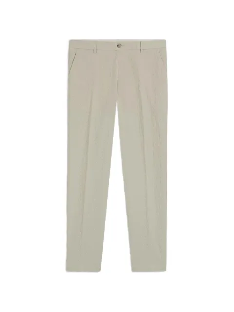 BOSS seersucker-textured tapered trousers