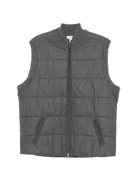 Gran Sasso quilted zip-up wool gilet