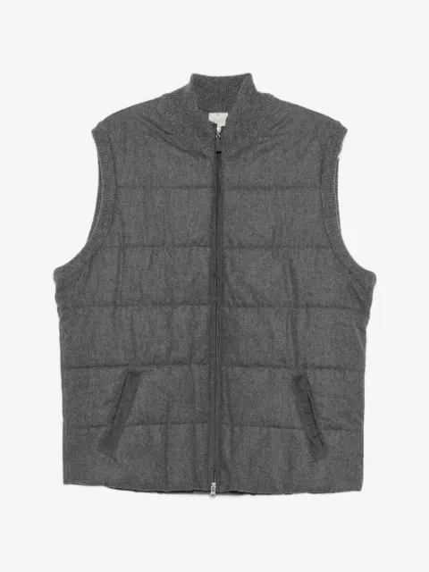 Gran Sasso quilted zip-up wool gilet