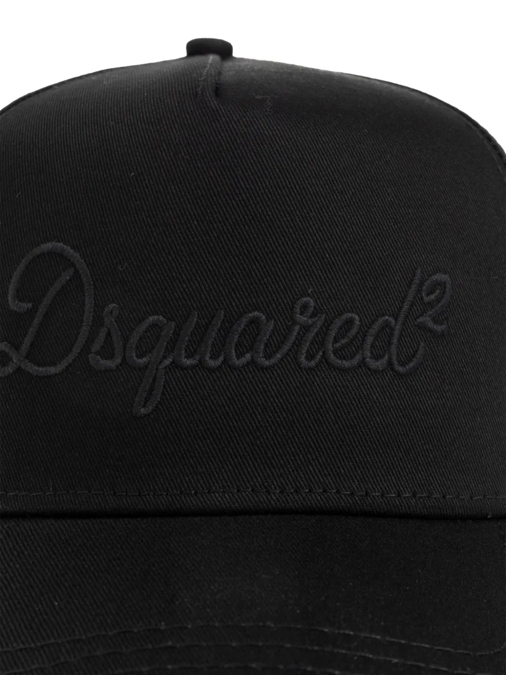 DSQUARED2 Signature gerafelde honkbalpet met borduurwerk Zwart