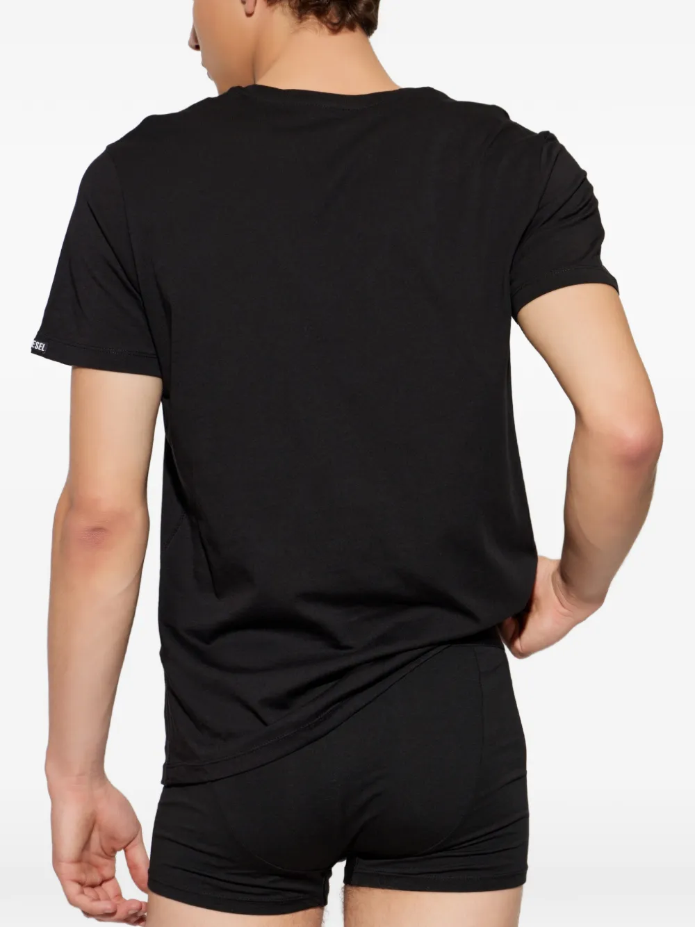 Diesel Michael-D-Core T-shirt met V-hals (set van drie) Zwart