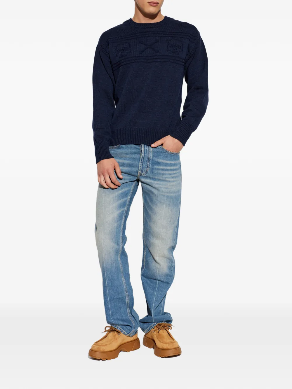 Alexander McQueen skull-intarsia wool sweater | Knitted Sweaters | Image 2