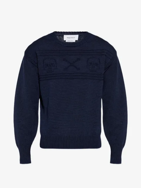 Alexander McQueen suéter con motivo Skull en intarsia