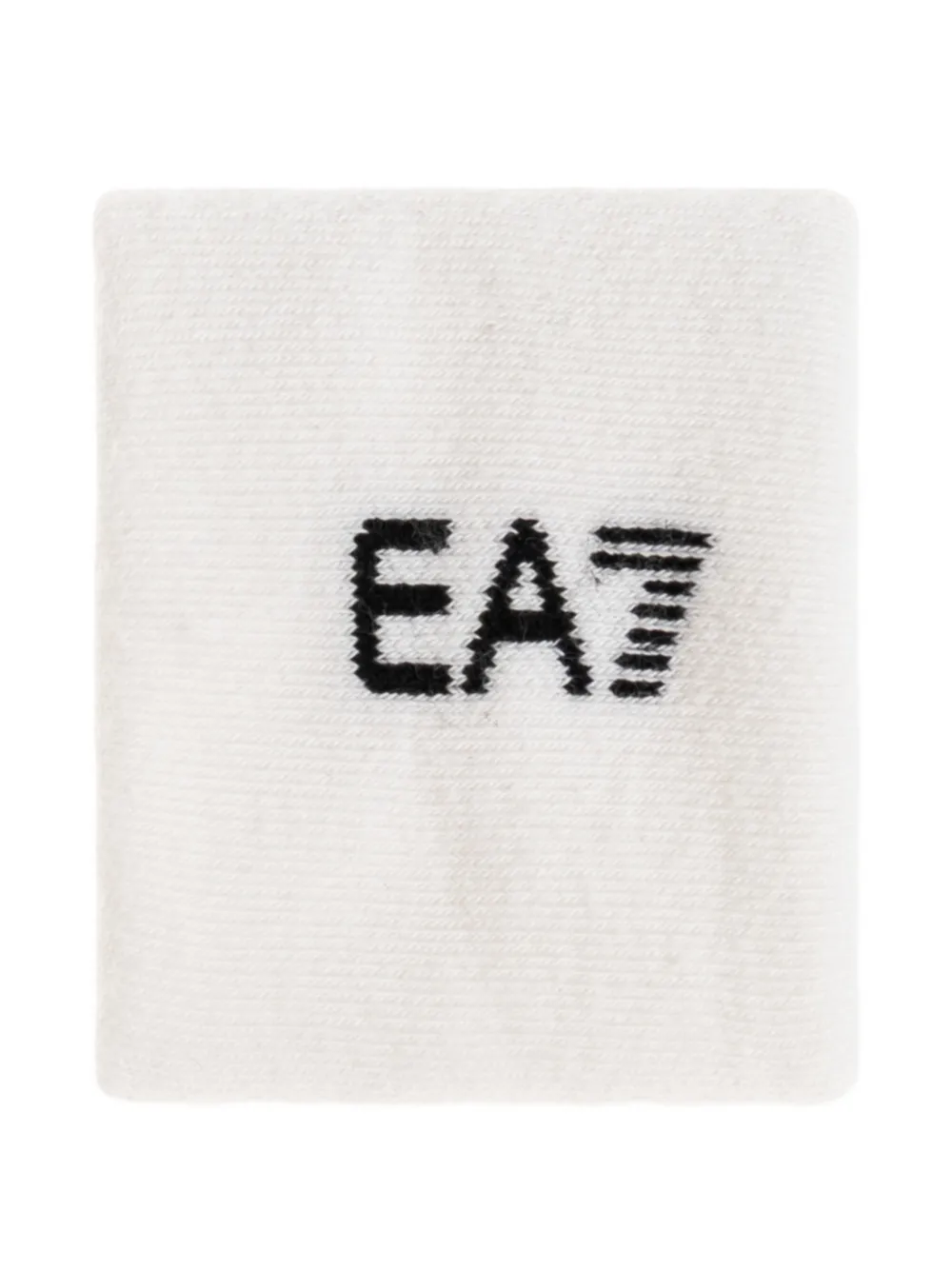 Ea7 Emporio Armani Twee polsbandjes met geborduurd logo Wit
