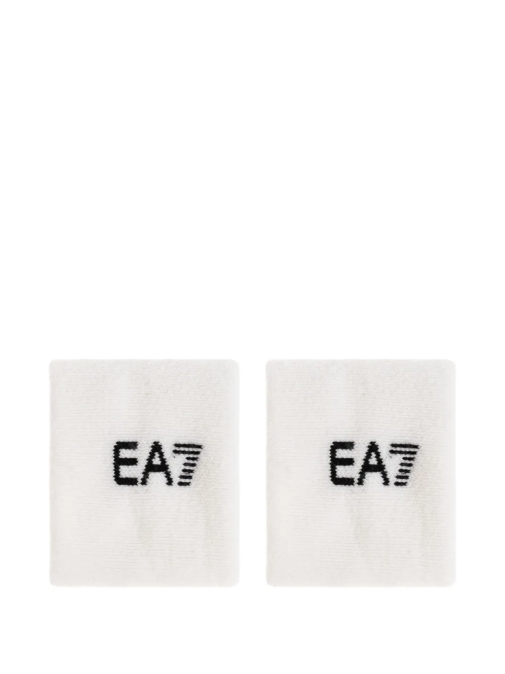 Ea7 Emporio Ar i Twee polsbandjes met geborduurd logo Wit