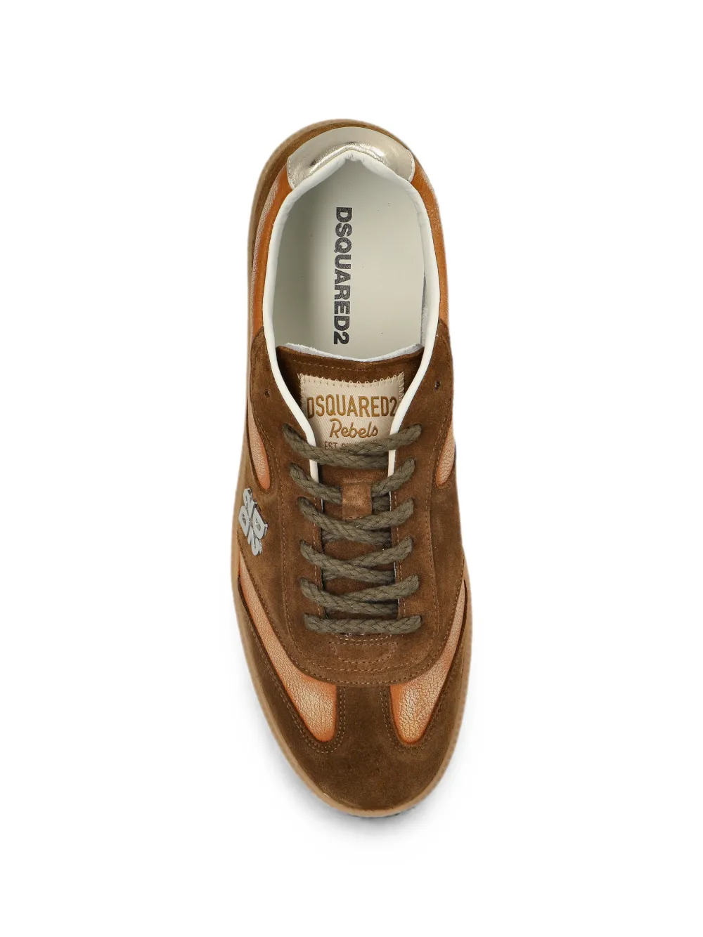 DSQUARED2 logo-plaque panelled sneakers Bruin